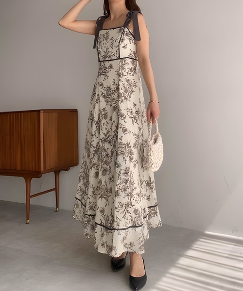 「junoah」 キャミソールワンピース MEDIUM ブルー レディース_画像9