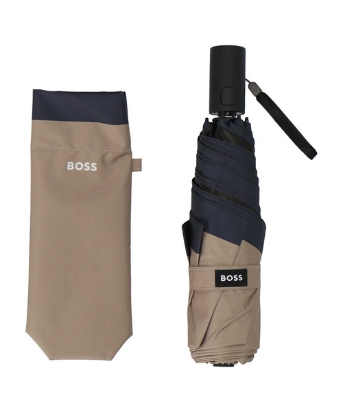 BOSS（HUGO BOSS） 日傘 折りたたみ傘 折り畳み 晴雨兼用 自動開閉