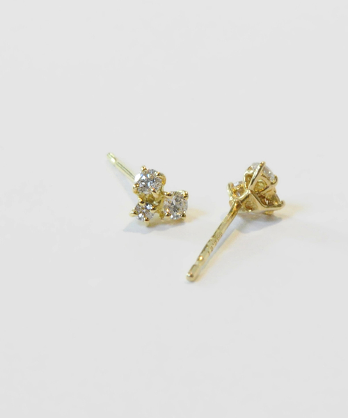 anq. アンク K18 Peti ダイヤピアス anq.」K18・Peti ダイヤピアス（ピアス（両耳用））｜anq
