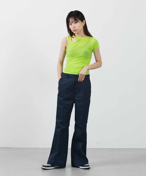 tシャツ THE OPEN PRODUCT ONE SHOULDER CUT-OUT TOP GTO222TS007 レディース TheOpen Product tシャツ THE OPEN PRODUCT ONE SHOULDER CUT