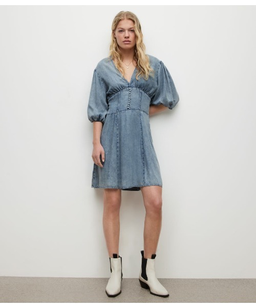 ワンピース NOVA TENCEL DENIM MINI DRESS | NOVA TENCEL デニム ミニ 