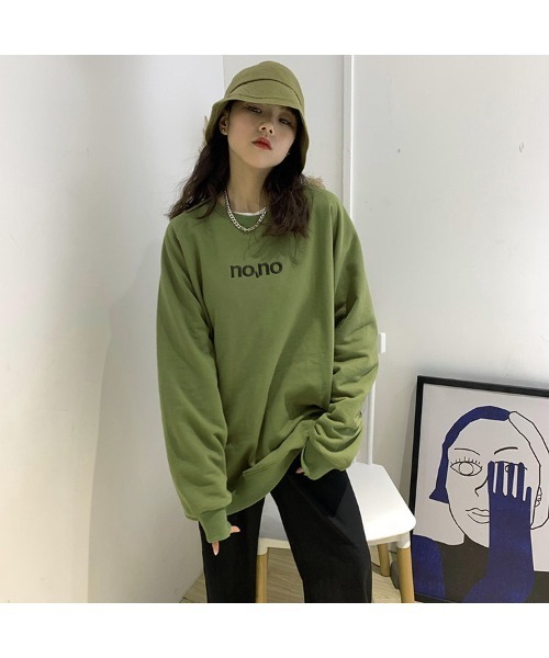 DEVICE（デバイス） トレーナー スウェット パロットグリーン クルー