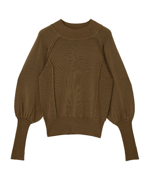 ニット セーター SWITCHING RIB KNIT TOP レディース