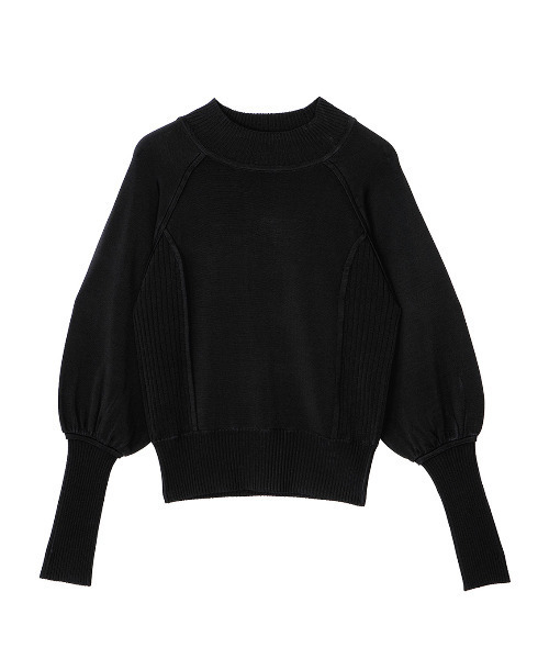 ニット セーター SWITCHING RIB KNIT TOP レディース