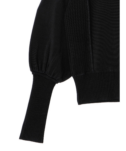 ニット セーター SWITCHING RIB KNIT TOP レディース