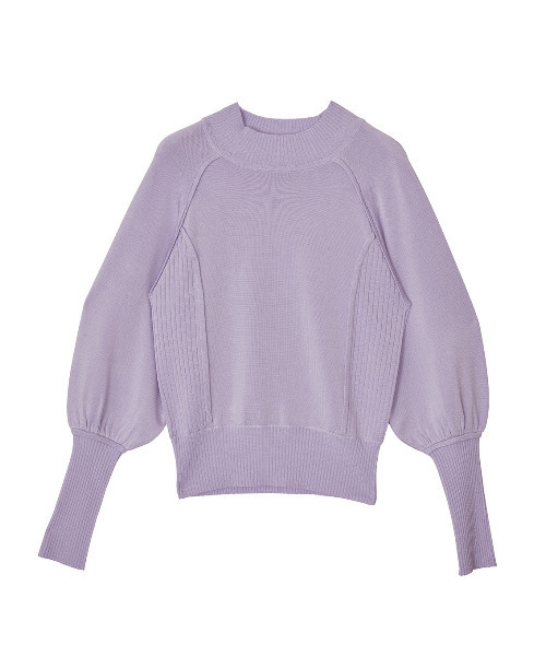 ニット セーター SWITCHING RIB KNIT TOP レディース