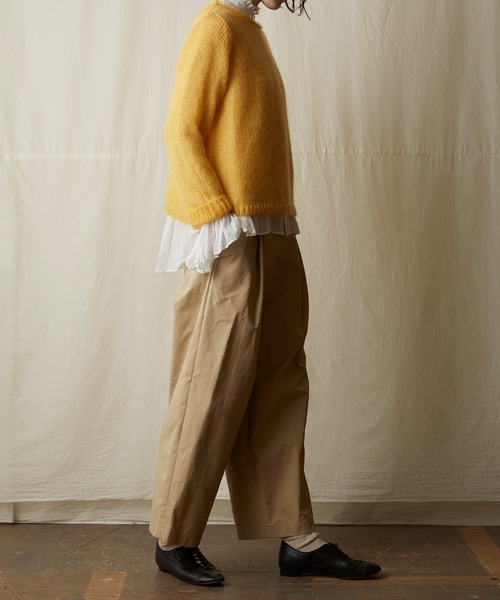 パンツ Takaya セットアップ対応】トリアセバックサテンジョーゼット ワイド