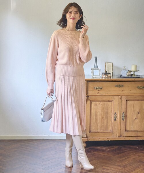 新品アメージングクリー AMAZINGレディースセーター·スカート 2点セット インスタグラマー＠ema.217さん愛用！】 ニット セットアップ