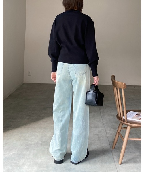 She's Closet カーディガン ボリュームスリーブショート丈Vネック