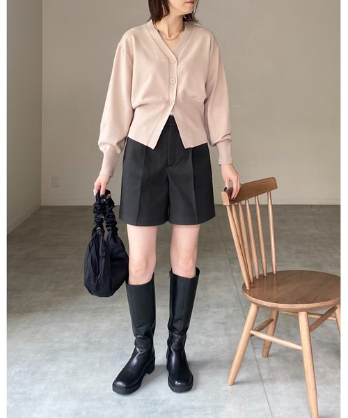 She's Closet カーディガン ボリュームスリーブショート丈Vネック