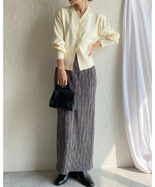 She's Closet カーディガン ボリュームスリーブショート丈Vネック