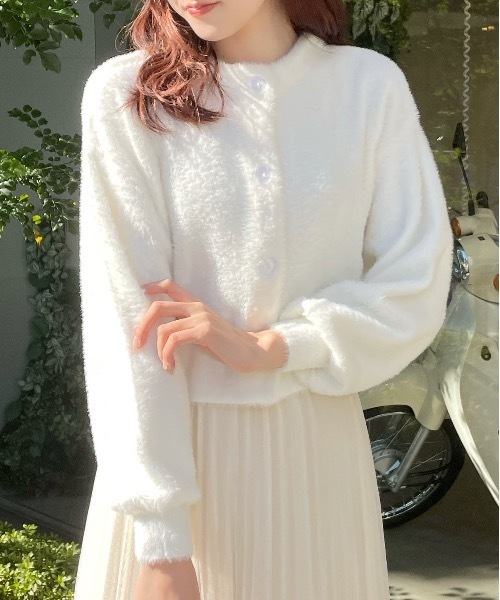 お値下げ！美品♡dolce. ウェイビーカーディガンアイボリー メゾンドドルチェ 新品新作 dolce メゾンドルチェ ウェイビーカーディガン アイボリー