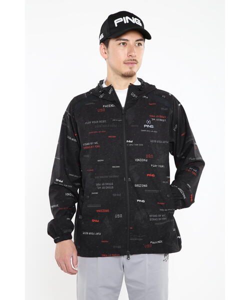 PING ブラック ジャケット Vintage Ping Mens Jacket Size Large Black Lined Full Zip