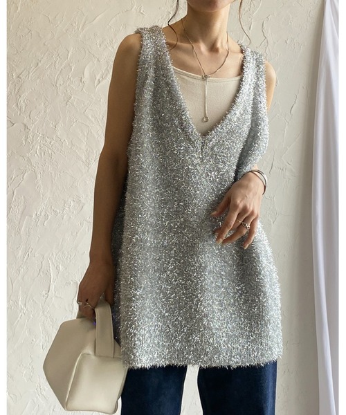 SEEALL シーオール V NECK GILLET ニットベスト ジレ - メルカリ