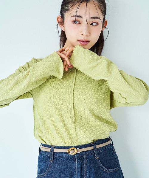 mil tシャツ ぽこぽこ楊柳メロウトップス レディース : ZOZOTOWN