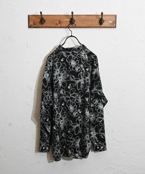 メンズ 総柄シャツ ドロップショルダー ダメージ風 Y03410 Amazon.co.jp: [AOLIPT] シャツ メンズ 長袖 柄シャツ ドロップ