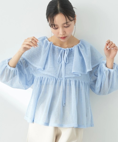ブラウス シャツ FLOWER MICRO TOP レディース flower（ファッション） ブラウス シャツ バタフライブラウス