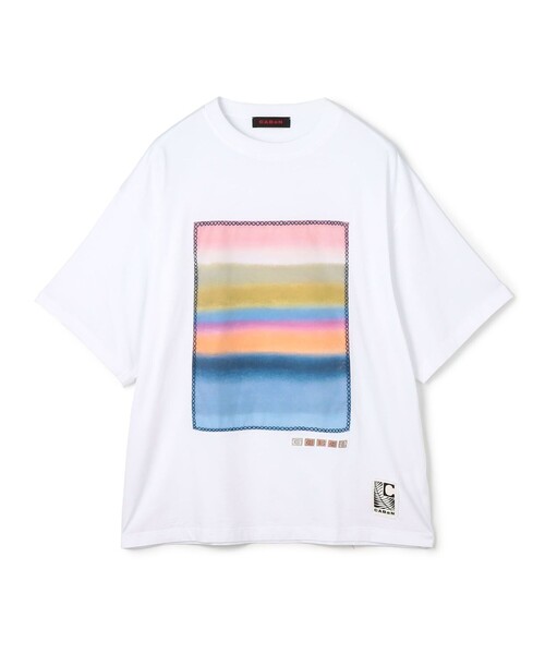 CABaN tシャツ スビンコットン グラデーションプリントTシャツ
