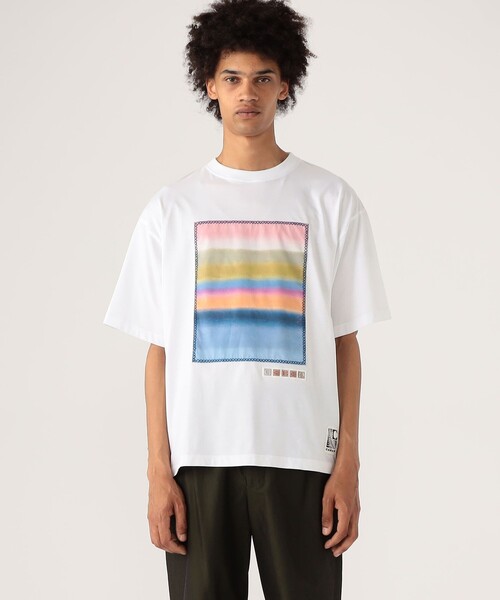 都内で CABaN グラデーションプリントTシャツ スビンコットン tシャツ トップス