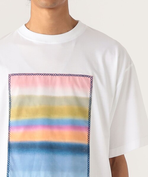CABaN tシャツ スビンコットン グラデーションプリントTシャツ