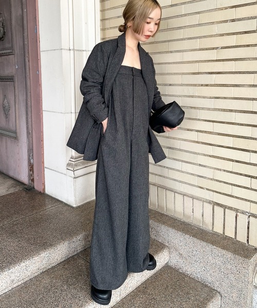 ジャケット テーラードジャケット 「サイズ展開あり」ツイードダブル