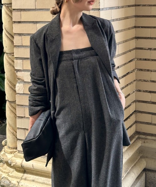 ジャケット テーラードジャケット 「サイズ展開あり」ツイードダブル