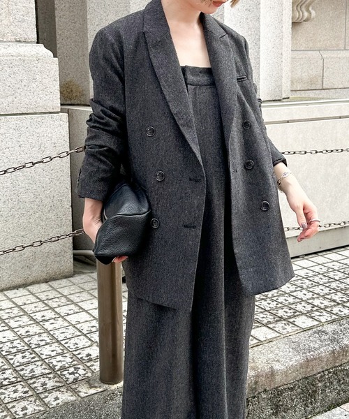 ジャケット テーラードジャケット 「サイズ展開あり」ツイードダブル
