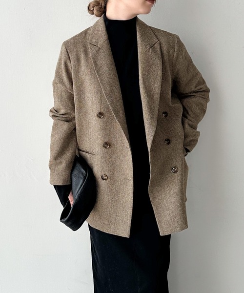 ジャケット テーラードジャケット ツイードダブルジャケット