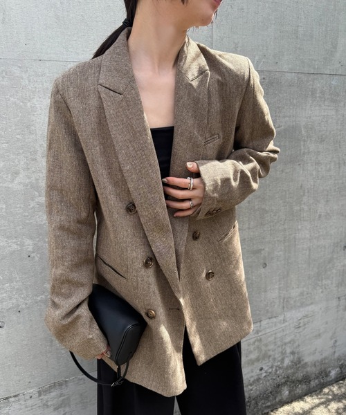 ジャケット テーラードジャケット ツイードダブルジャケット