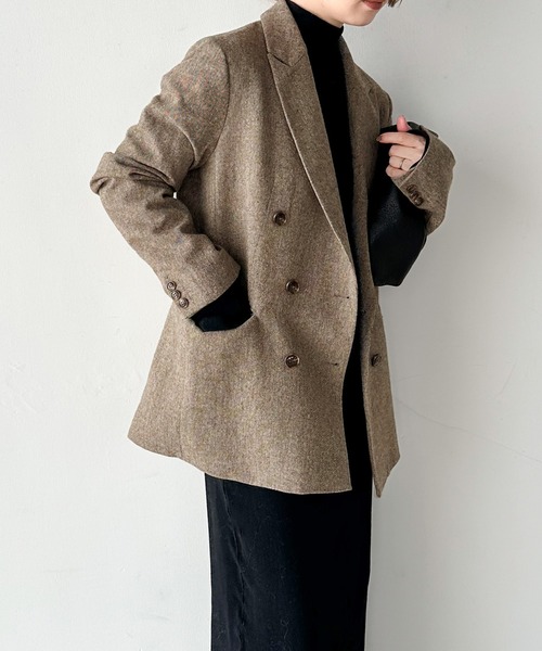 ジャケット テーラードジャケット ツイードダブルジャケット