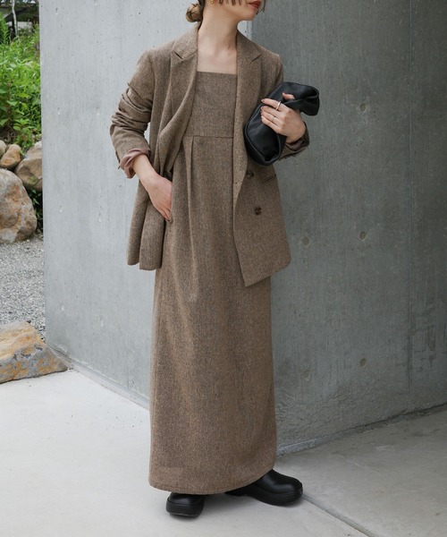 ジャケット テーラードジャケット ツイードダブルジャケット