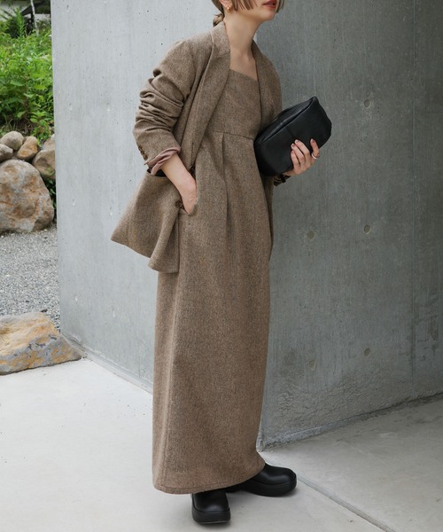 ジャケット テーラードジャケット ツイードダブルジャケット