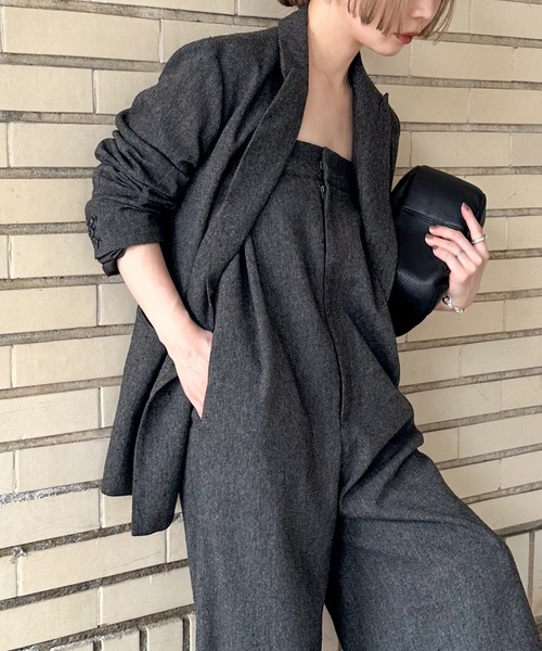 ジャケット テーラードジャケット 「サイズ展開あり」ツイードダブル