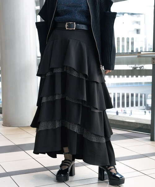 HARE」 フリルスカート FREE ブラック系その他 レディース : 84314752  