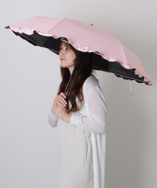 日傘 pink trick ピンクトリック 完全遮光 遮光率100% 55cm 長傘