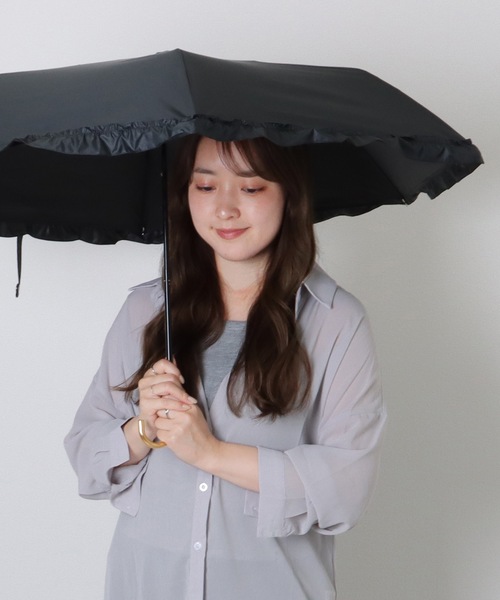 バーバリー　折りたたみ傘　晴雨兼用　フリル WEB限定】 フリル晴雨兼用傘（折りたたみ傘） / AURORA