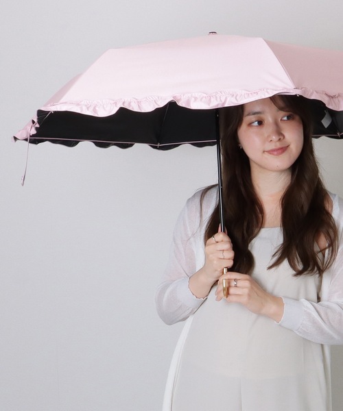 バーバリー　折りたたみ傘　晴雨兼用　フリル バーバリー 折りたたみ傘 晴雨兼用 フリル BURBERRY 折りたたみ