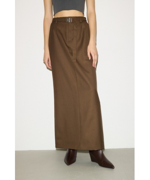 THROW by SLY スカート MANNISH BELTED I LINE L/SK マニッシュ