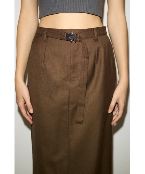 THROW by SLY スカート MANNISH BELTED I LINE L/SK マニッシュ