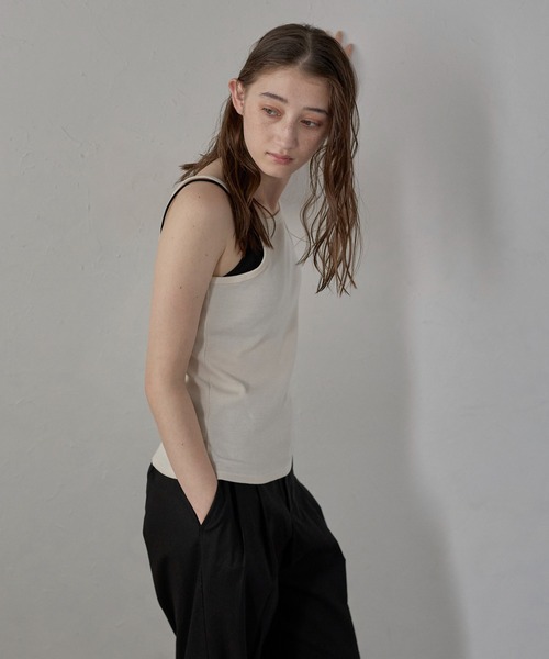 MINERTE キャミソール 「MINERTE」bicolor cup in layered