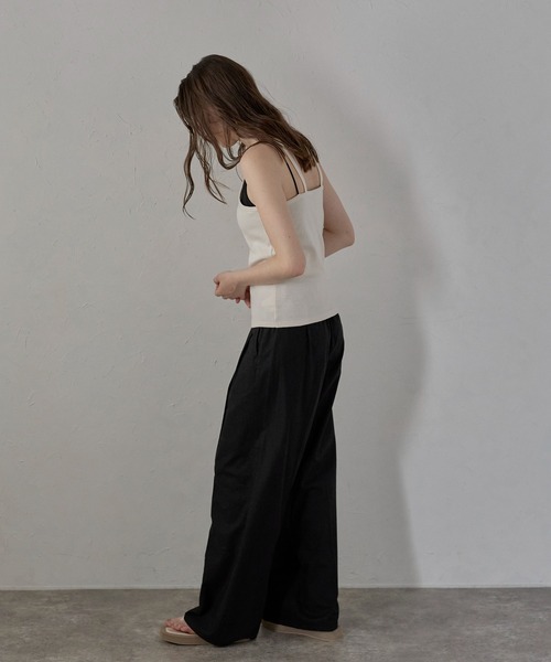 キャミソール 「MINERTE」bicolor cup in layered camisole / カップ付きバイカラーレイヤードキャミソール | MINERTE | 07