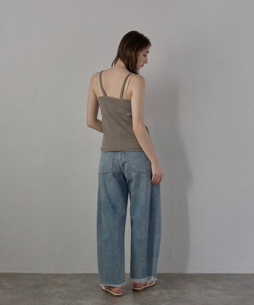 キャミソール 「MINERTE」bicolor cup in layered camisole / カップ付きバイカラーレイヤードキャミソール | MINERTE | 17