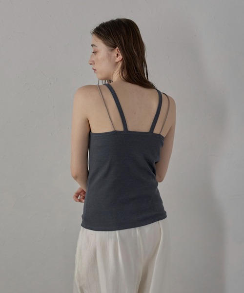 キャミソール 「MINERTE」bicolor cup in layered camisole / カップ付きバイカラーレイヤードキャミソール | MINERTE | 21