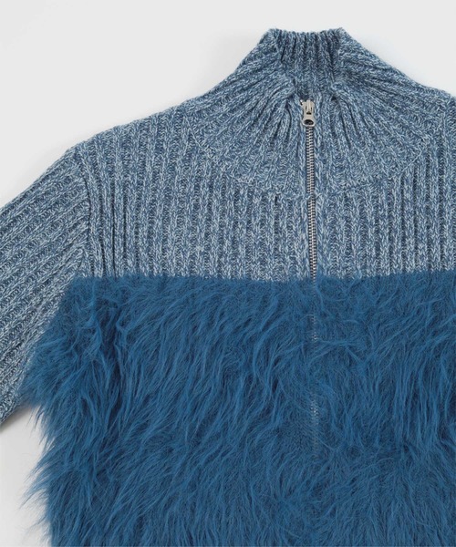 miette（ミエット） カーディガン ダブルジップミックスニット
