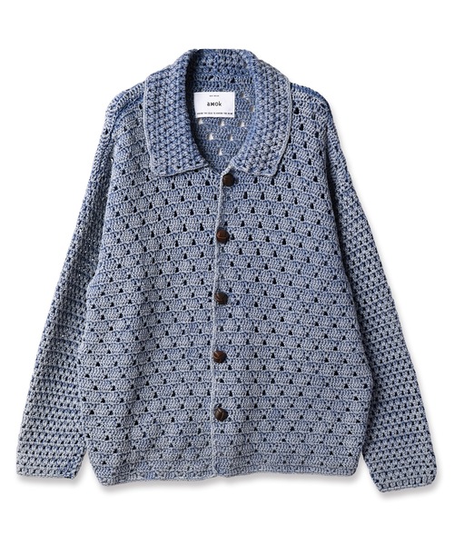 amok（アモク） カーディガン PIGMENT HAND-KNITING CARDIGAN メンズ