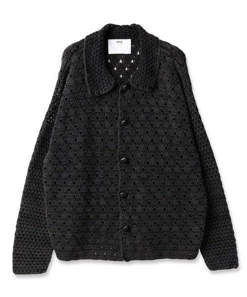 カーディガン Hand Knit Cardigan ハンドニットウールブレンドカーディガン | Hand knit wool blend