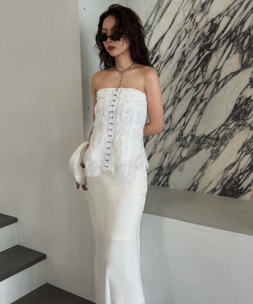 tシャツ TULLE DECORATIVE BUSTIER/チュールデコラティブビスチェ レディース JOSE MOON tシャツ TULLE DECORATIVE BUSTIER/チュール