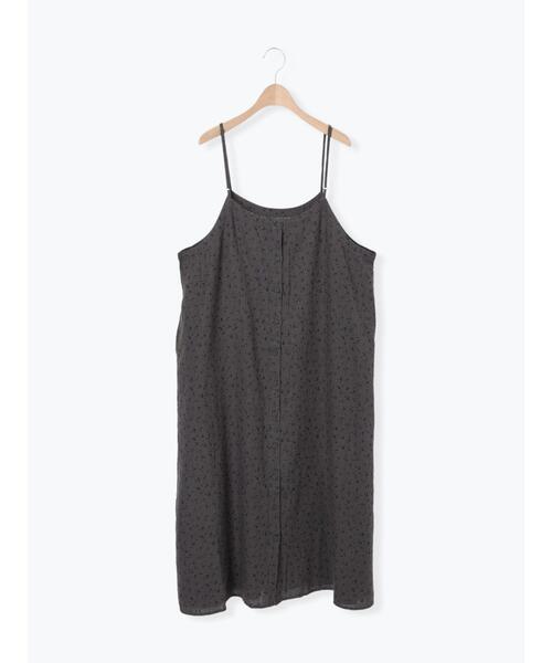 Samansa Mos2 ワンピース 「Slow linen」柄アソートキャミ