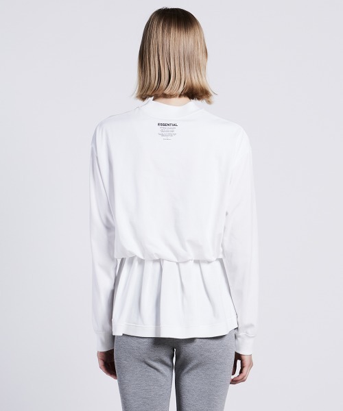 【新品】DOUBLE STANDARD CLOTHING ロンT ESSENTIAL（DOUBLE STANDARD CLOTHING） tシャツ ウエストギャザー