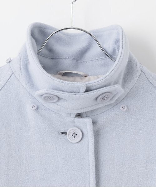 pom ponette ウールコート pom ponette junior ステンカラーフーディウールコート【50％OFF